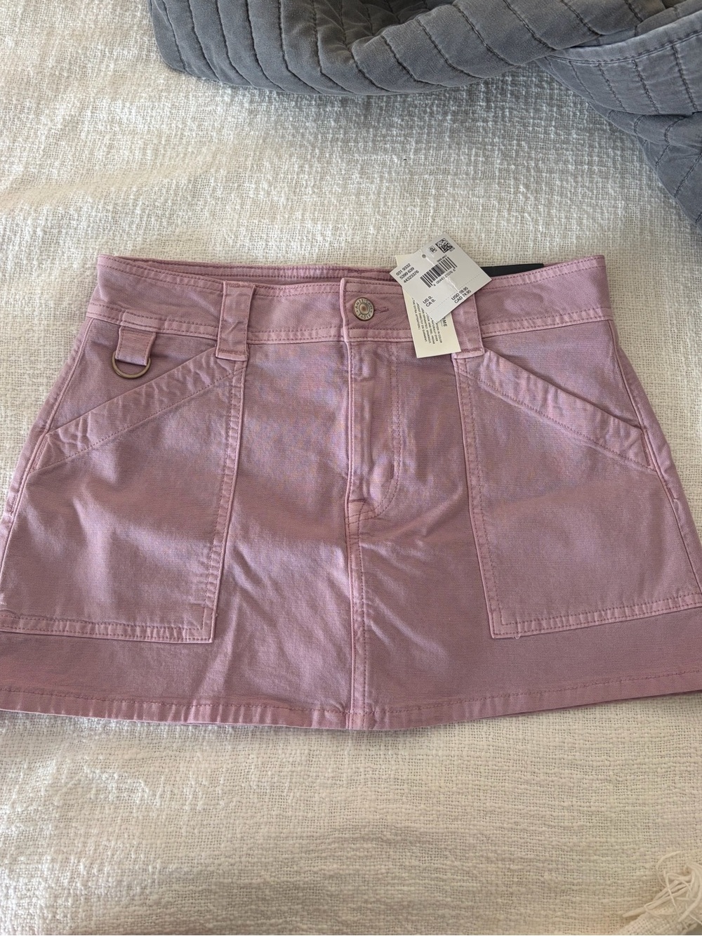 American Eagle Outfitters Lilac Pink Utility Denim Mini Skirt